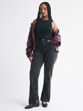 Abercrombie & Fitch Curve Love Ultra High Rise 90s Straight Jean